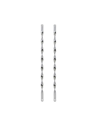 29 Flat Twisted Spring Fork Bars Chrome.